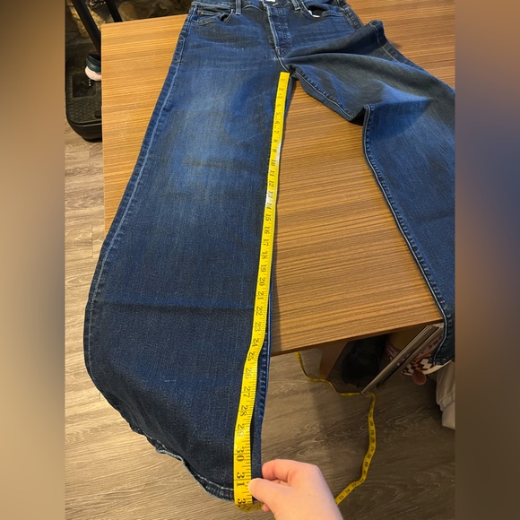 MOTHER Dark Blue Wide Leg Flare Jeans - Picture 8 of 13